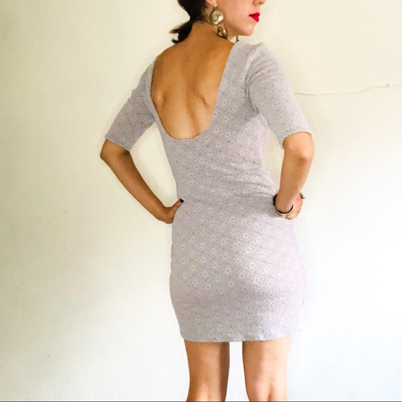 🔥SOLD🔥 Lavender Lowback Bodycon Mini Dress - Picture 5 of 7